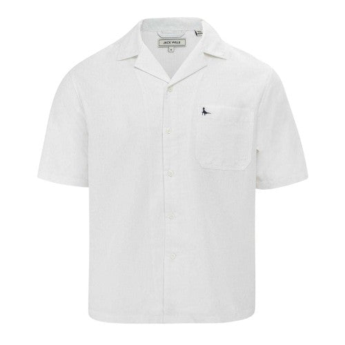 Front - Jack Wills Mens Patterned Short-Sleeved Shirt