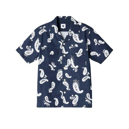 Front - Pretty Green Mens Widnes Paisley Regular Shirt