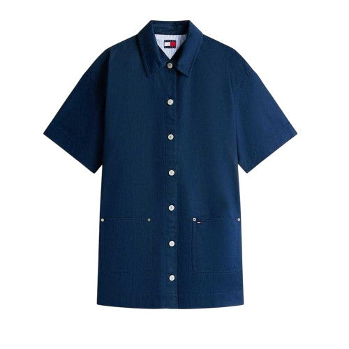 Front - Tommy Jeans Womens/Ladies Boxy Mini Shirt Dress