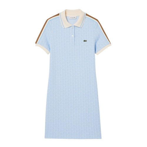 Front - Lacoste Womens/Ladies Monogram Slim T-Shirt Dress
