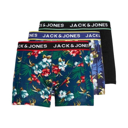 Front - Jack And Jones Mens Floral Swimming Trunks (Pack of 3)