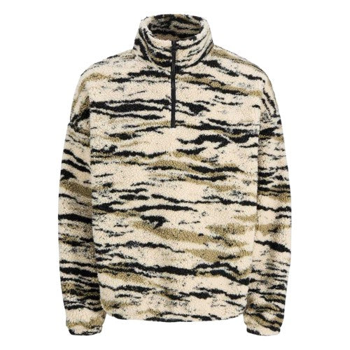 Front - Jack And Jones Mens Teddy Fleece Half Zip Sweatshirt
