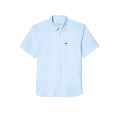 Front - Lacoste Mens Embroidered Logo Oxford Shirt
