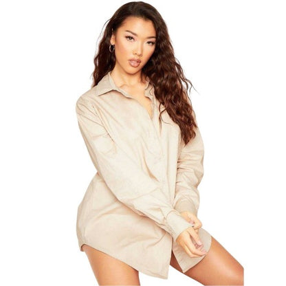 Front - Missy Empire Womens/Ladies Plain Oversized Shirt Dress