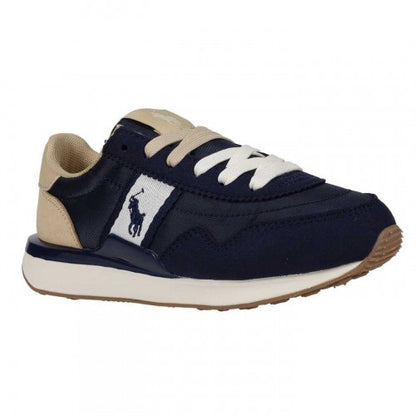 Front - Ralph Lauren Childrens/Kids Polo 89 Sport Striped Trainers