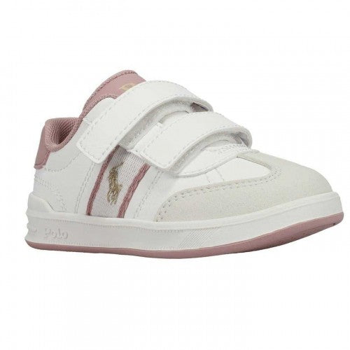 Front - Ralph Lauren Childrens/Kids Polo Heritage Suede Flat Trainers