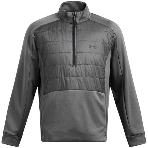 Front - Under Armour Mens Solid Half Zip Sweat Jacket