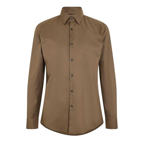 Front - Boss Mens Plain Oxford Long-Sleeved Shirt