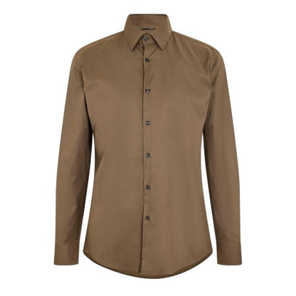 Front - Boss Mens Plain Oxford Long-Sleeved Shirt