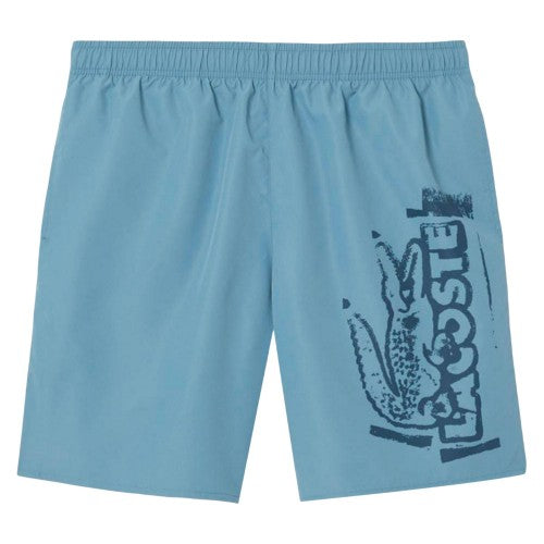 Front - Lacoste Mens Logo Swimming Trunks