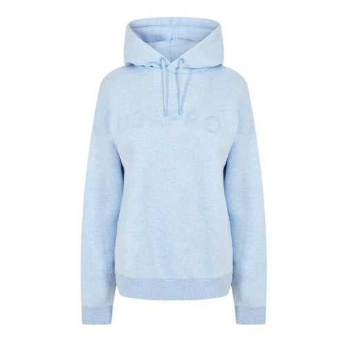 Front - USA Pro Womens/Ladies Logo Marl Classic Drawstring Hoodie