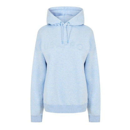 Front - USA Pro Womens/Ladies Logo Marl Classic Drawstring Hoodie