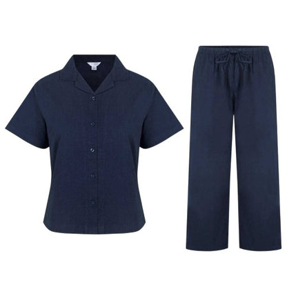 Front - Miso Womens/Ladies Notch Neck Short-Sleeved Top & Bottom Set
