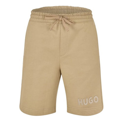 Front - Hugo Mens Dinkoe Cotton Logo Sweat Shorts