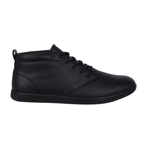 Front - Lee Cooper Mens Finch Faux Leather Flat Chukka Boots