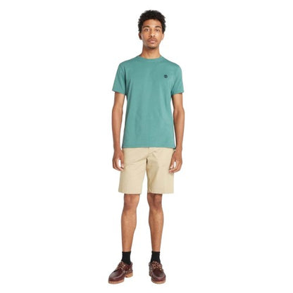 Front - Timberland Mens Oyster River Logo Short-Sleeved T-Shirt