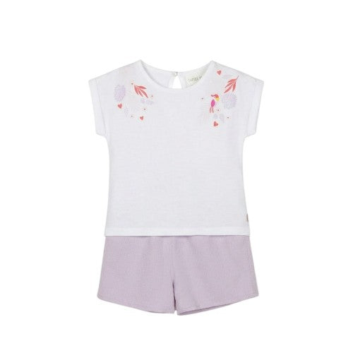 Front - Carrement Beau Childrens/Kids T-Shirt & Shorts Set