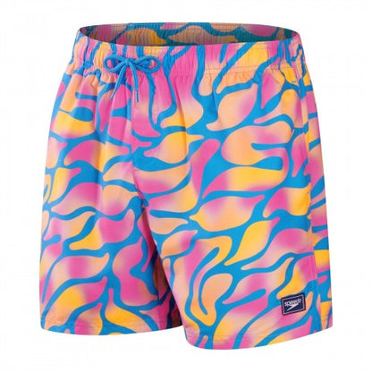 Front - Speedo Mens Abstract Swim Shorts