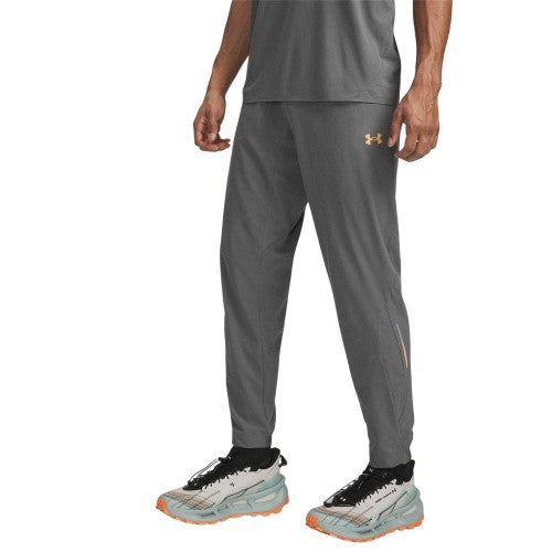 Front - Under Armour Mens Trail Run Tracksuit Bottoms
