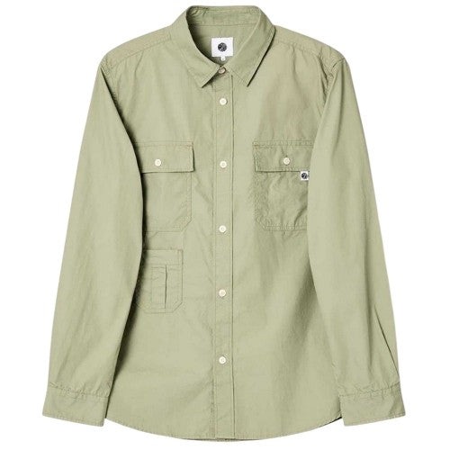 Front - Pretty Green Mens Brentwood Long-Sleeved Shirt
