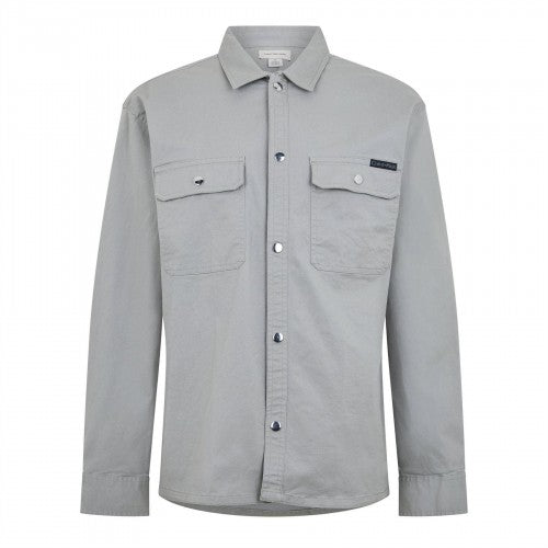 Front - Calvin Klein Mens Utility Double Pocket Long-Sleeved Shirt