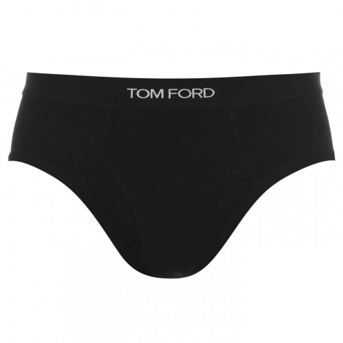 Front - Tom Ford Mens Logo Cotton Blend Briefs