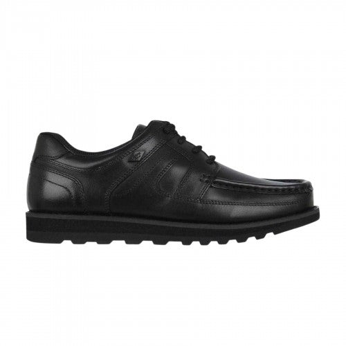 Front - Lee Cooper Childrens/Kids C Harrow Leather Lace Up School Derby Shoes