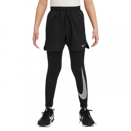 Front - Nike Childrens/Kids Pro 2 in 1 Athletic Tights