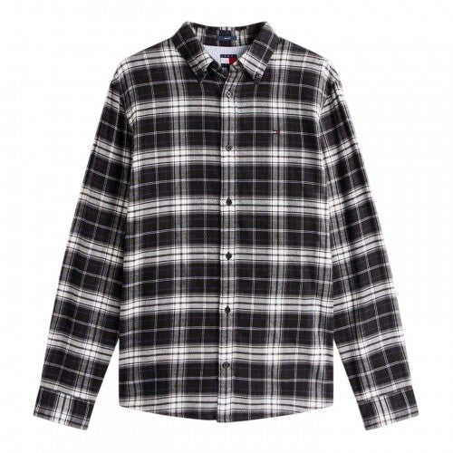 Front - Tommy Jeans Mens Checked Flannel Long-Sleeved Shirt