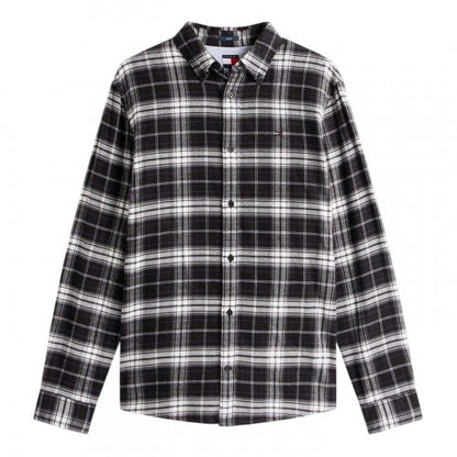 Front - Tommy Jeans Mens Checked Flannel Long-Sleeved Shirt