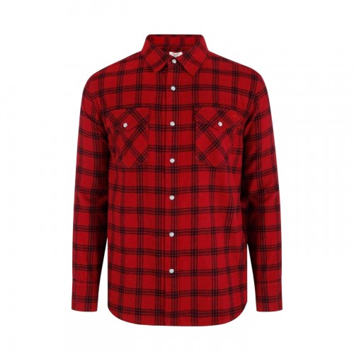 Front - Lee Cooper Mens Check Plaid Long-Sleeved Shirt
