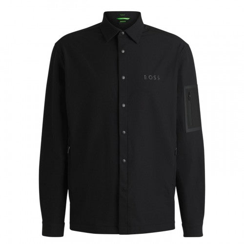 Front - Boss Mens B Lite Snap Long-Sleeved Overshirt