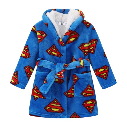 Front - Superman Childrens/Kids Dressing Gown