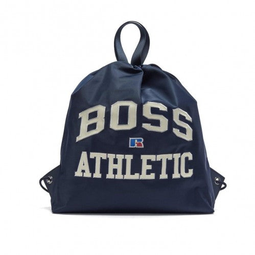 Front - Hugo Boss Leather Drawstring Bag