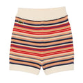 Front - Lacoste Womens/Ladies Cotton Striped Contrast Waistband Shorts