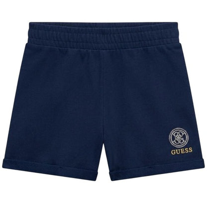 Front - Guess Girls Fleece Sweat Shorts