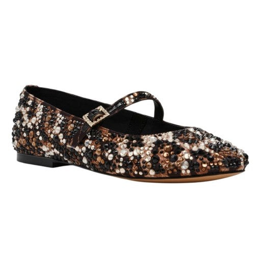 Front - Steve Madden Womens/Ladies Brissa Leopard Print Ballet Flats