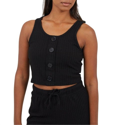 Front - Brave Soul Womens/Ladies Ribbed Loungewear Set