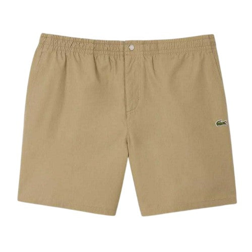 Front - Lacoste Mens Cotton Poplin Relaxed Fit Shorts