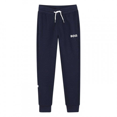 Front - Boss Childrens/Kids Wordmark Slim Joggers