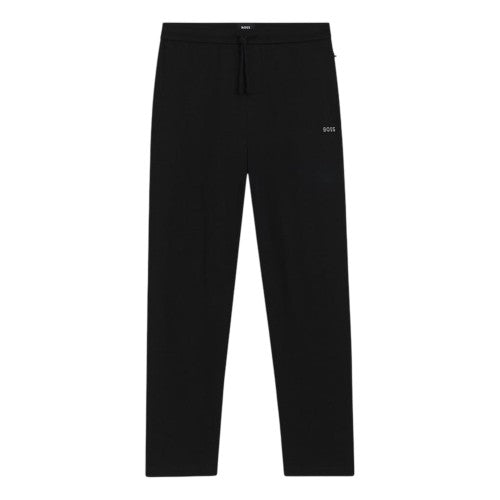 Front - Boss Mens Waffle Logo Joggers