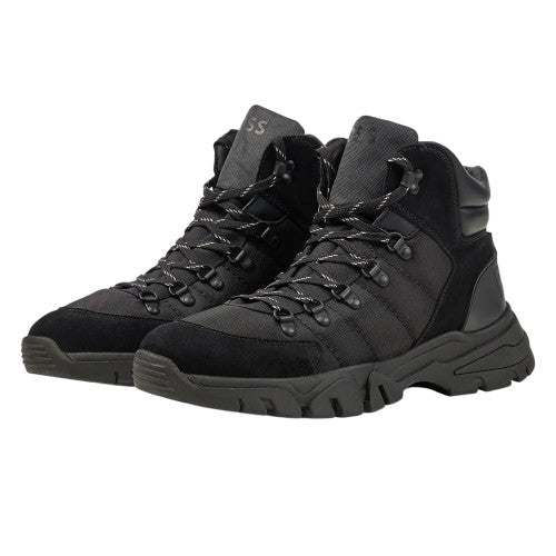 Front - Boss Mens Chester Leather Ankle Boots