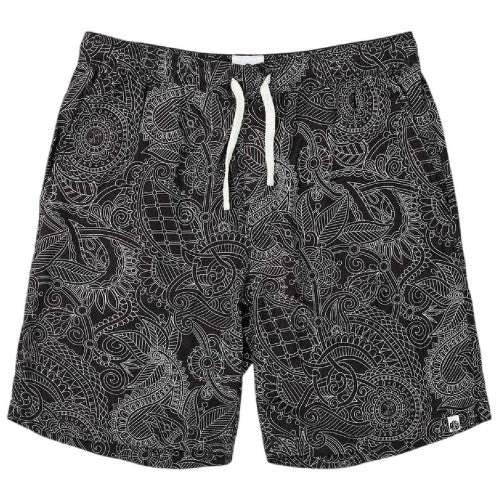 Front - Pretty Green Mens Resonance Paisley Tapered Shorts
