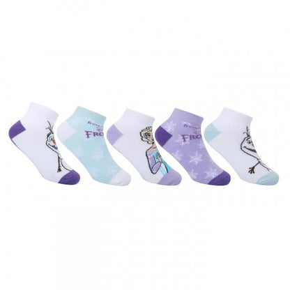 Front - Frozen Childrens/Kids Trainer Socks (Pack of 5)