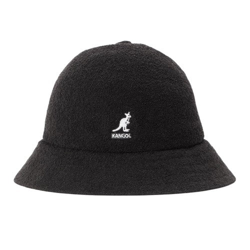 Front - Kangol Bermuda Embroidered Logo Bouclé Bucket Hat