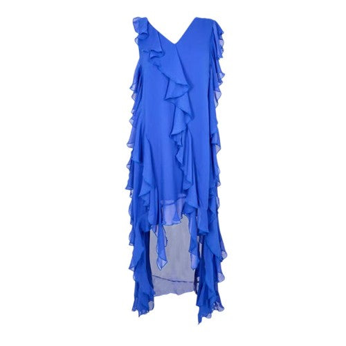 Front - Biba Womens/Ladies Ruffles Sleeveless Maxi Dress
