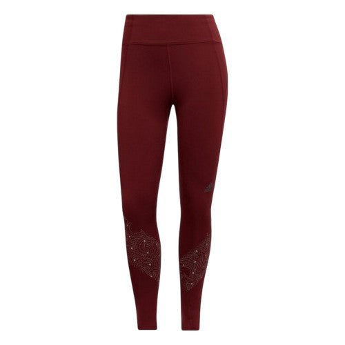 Front - Adidas Womens/Ladies Own The Run Reflective 7/8 Leggings
