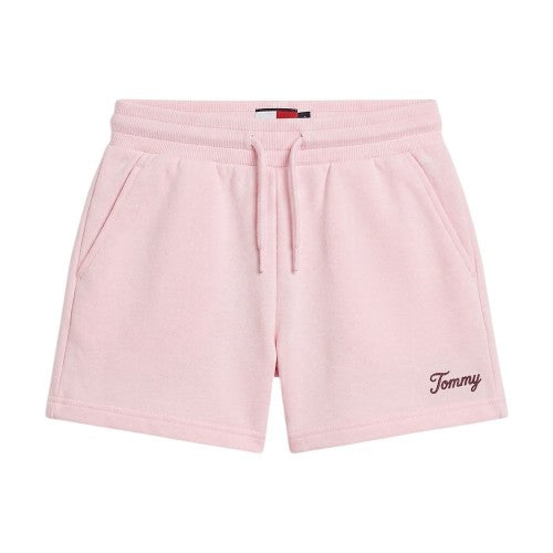 Front - Tommy Hilfiger Childrens/Kids Fleece Script Shorts