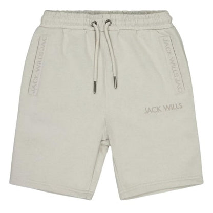 Front - Jack Wills Boys Jacquard Logo Shorts