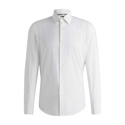 Front - Boss Mens Joe Oxford Point Collar Shirt